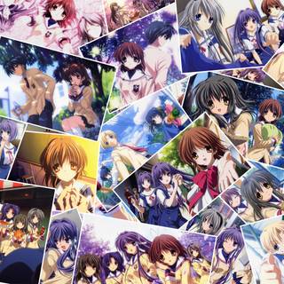 Girl anime collage wallpaper