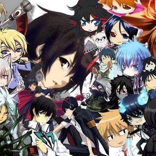 Girl anime collage wallpaper
