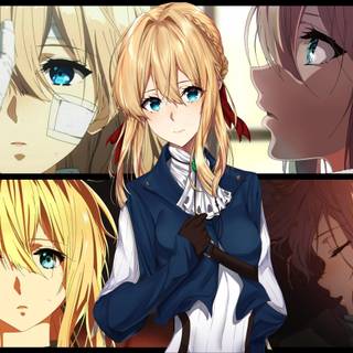 Girl anime collage wallpaper