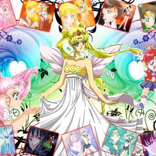 Girl anime collage wallpaper