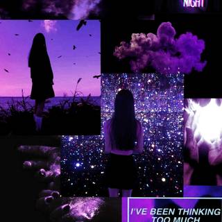 Cute dark purple wallpaper