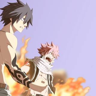 Natsu and Grey wallpaper