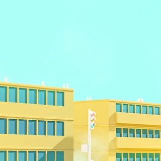 4k yellow minimalist wallpaper