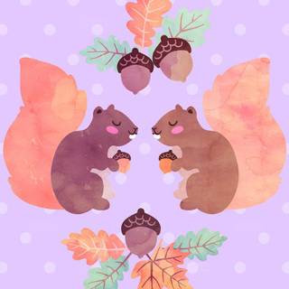 Autumn pastel patterns wallpaper