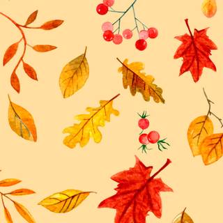 Autumn pastel patterns wallpaper