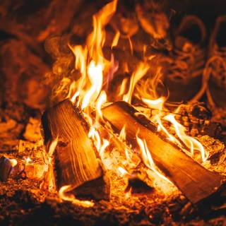 Campfire 4k wallpaper