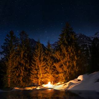 Campfire 4k wallpaper