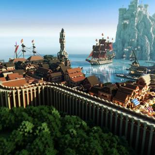 Minecraft sea wallpaper