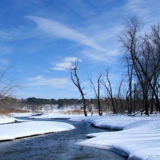 Snow river wallpaper
