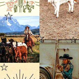 Aesthetic girl Western phone wallpaper