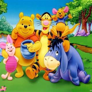 Pooh Bear and friends wallpaper