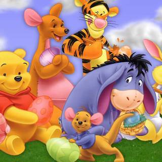 Pooh Bear and friends wallpaper