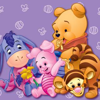 Pooh Bear and friends wallpaper