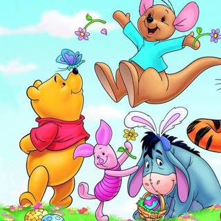 Pooh Bear and friends wallpaper