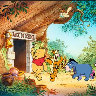 Pooh Bear and friends wallpaper