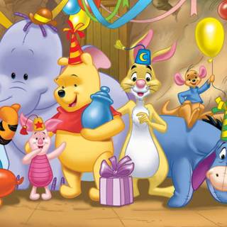 Pooh Bear and friends wallpaper