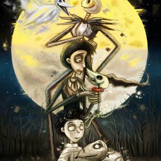 Corpse Bride and The Nightmare Before Christmas wallpaper