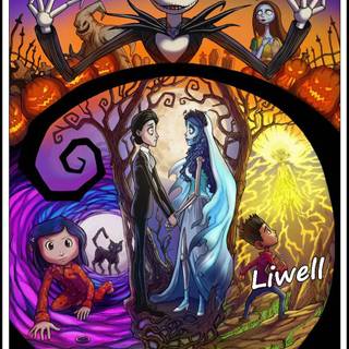 Corpse Bride and The Nightmare Before Christmas wallpaper