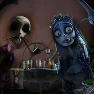 Corpse Bride and The Nightmare Before Christmas wallpaper