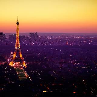 Purple Paris wallpaper