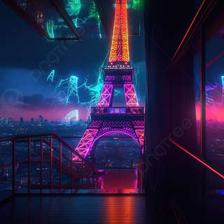 Purple Paris wallpaper