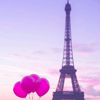 Purple Paris wallpaper