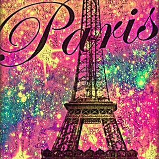 Purple Paris wallpaper