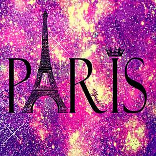 Purple Paris wallpaper