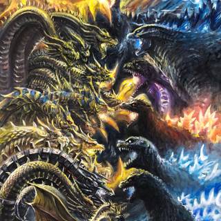 Ghidorah iPhone wallpaper