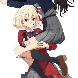 Lycoris Recoil phone wallpaper