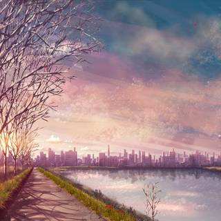 Anime view landscape wallpaper