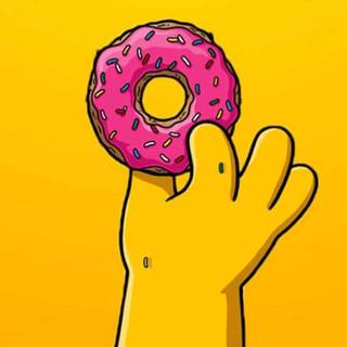 Simpsons donut wallpaper