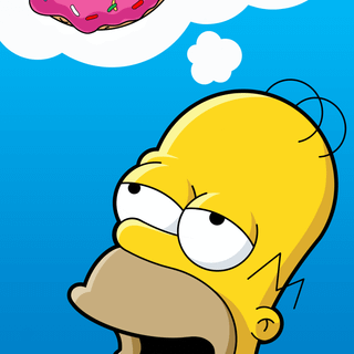 Simpsons donut wallpaper