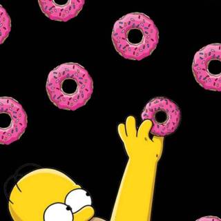 Simpsons donut wallpaper