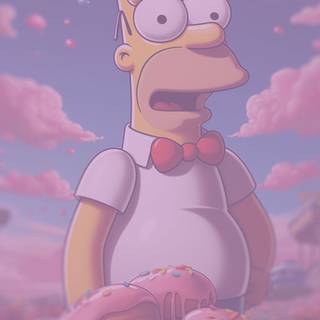 Simpsons donut wallpaper