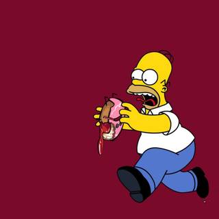 Simpsons donut wallpaper