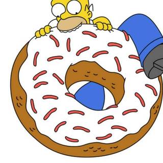 Simpsons donut wallpaper