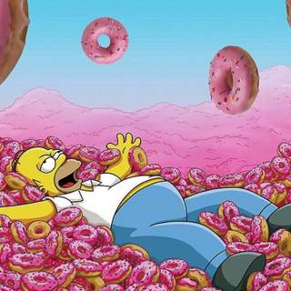 Simpsons donut wallpaper