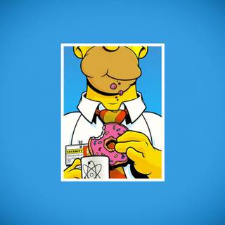 Simpsons donut wallpaper