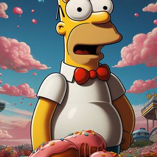 Simpsons donut wallpaper
