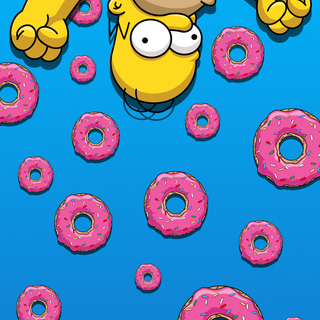Simpsons donut wallpaper