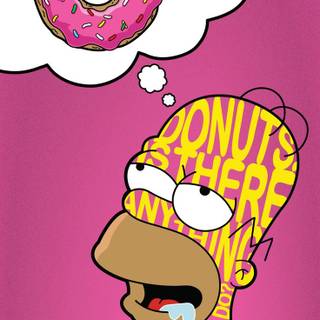 Simpsons donut wallpaper