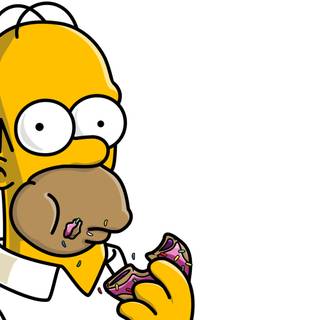 Simpsons donut wallpaper