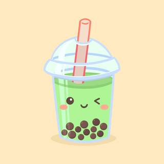 Green boba wallpaper