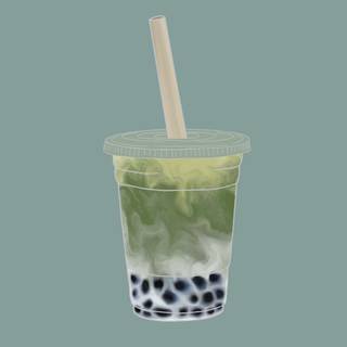 Green boba wallpaper