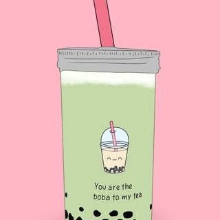 Green boba wallpaper