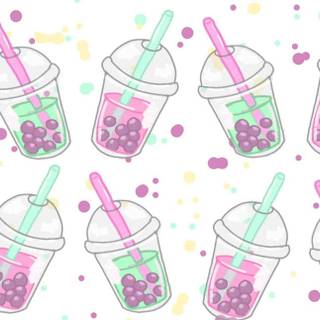 Green boba wallpaper