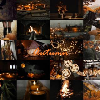 Fall desktop collage wallpaper