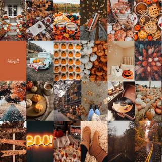 Fall desktop collage wallpaper