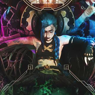 Dark cartoon iPhone 14 Pro Max wallpaper